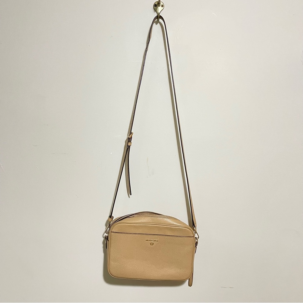Michael Kors Beige Leather Crossbody Bag